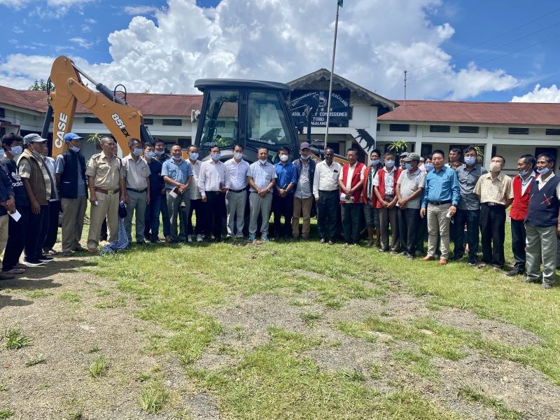An excavator, purchased through Basic Grants of Fourteenth Finance Commission, for Tobu Town Council was dedicated at a event held at ADC Office Tobu on September 9. (Photo Courtesy: EAC Tobu)